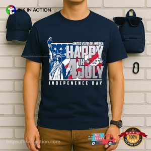Happy Fourth of July Independence Day Statue of Liberty T shirt 3