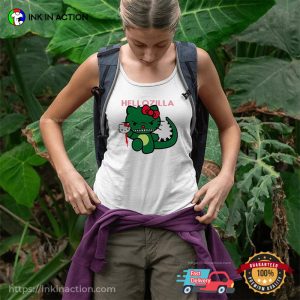Hellozilla Funny Hello Kitty X Godzilla Shirt