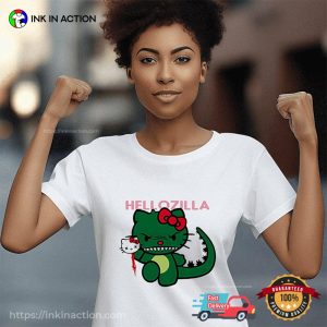 Hellozilla Funny Hello Kitty X Godzilla Shirt