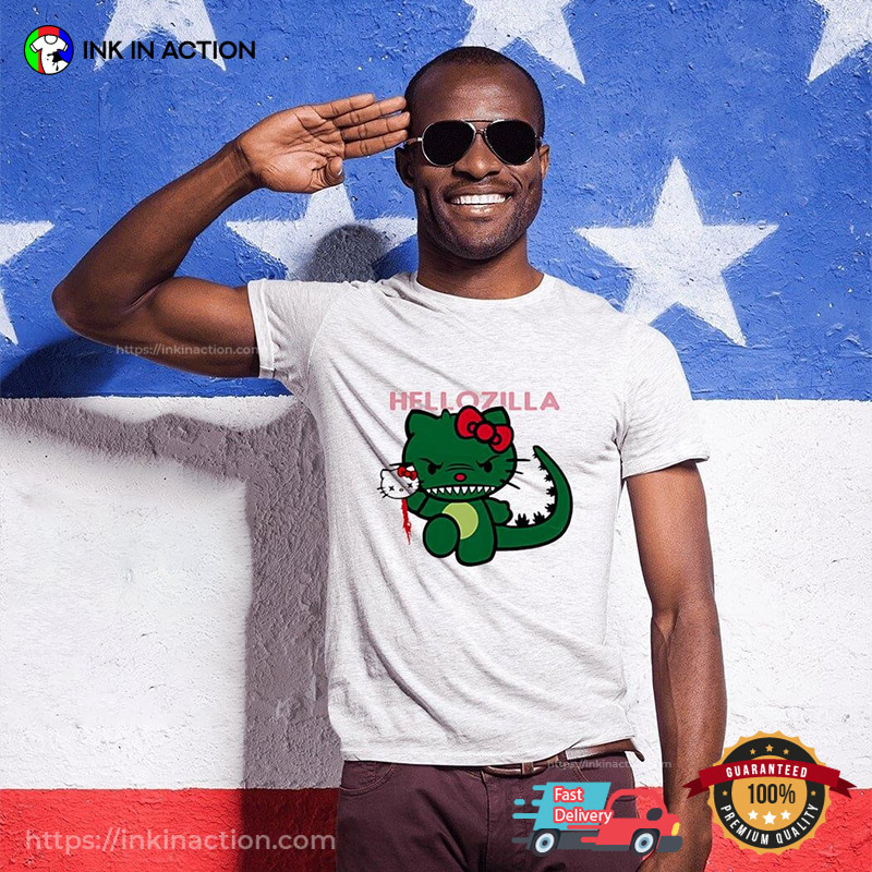 Hellozilla Funny Hello Kitty X Godzilla Shirt Hellozilla Funny Hello Kitty X Godzilla Shirt