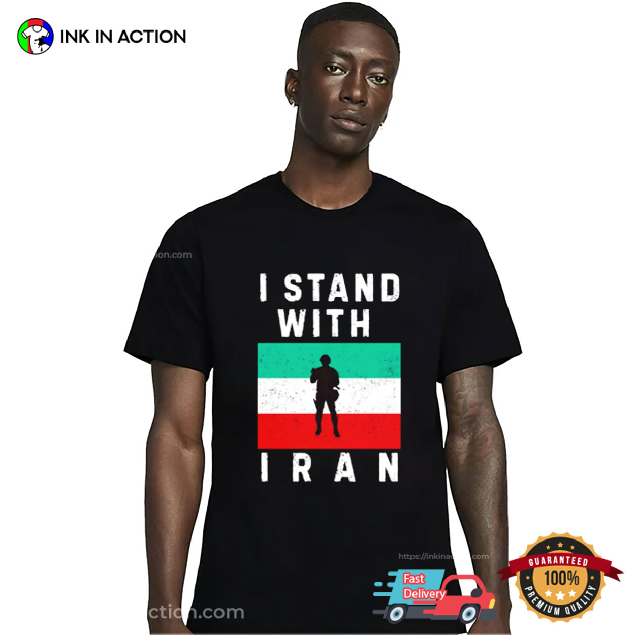 I Stand With Iran Flag T-shirt I Stand With Iran Flag T-shirt