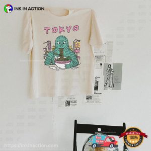 In Tokyo Godzilla Eat Ramen Funny Monster Shirt 3