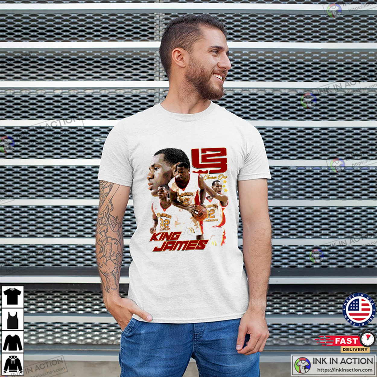 Lebron James 2003 All American Game MVP T-shirt