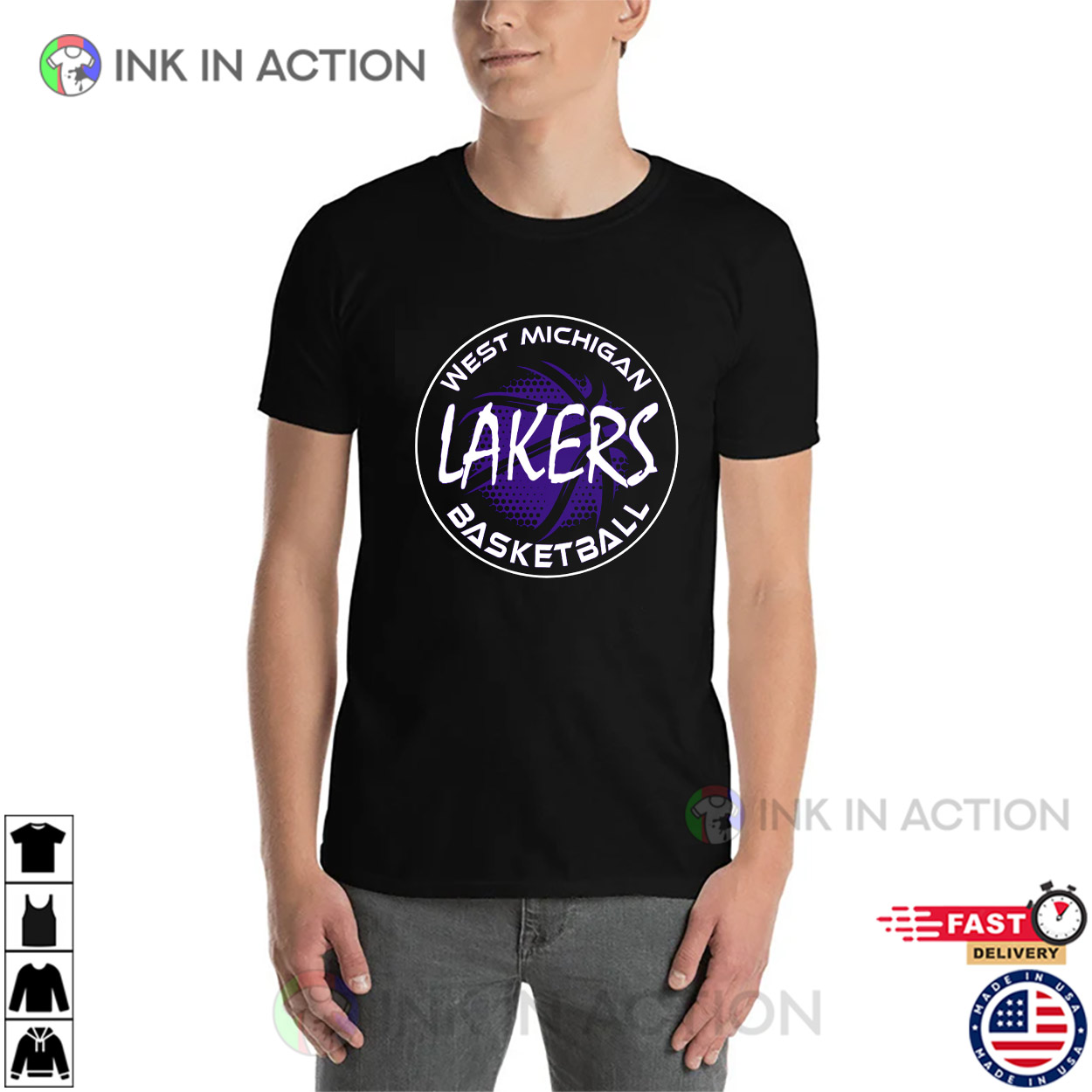 Los Angeles Lakers Basketball T-shirt Los Angeles Lakers Basketball T-shirt