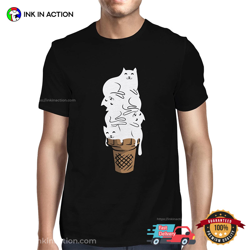 Meow Ice Cream Cute Cats Ice Cream Day Shirt Meow Ice Cream Cute Cats Ice Cream Day Shirt