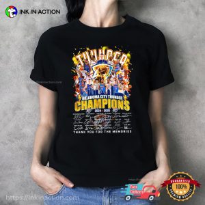 NBA Oklahoma City Thunder Champions 2025 Signatures T-shirt