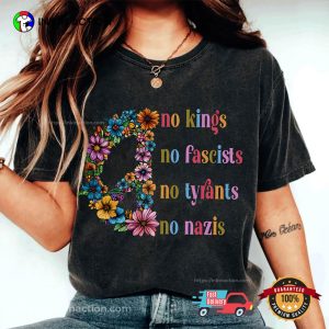 No Kings In America Political Statement T-shirt
