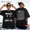 Oasis Live 2025 Tour List 2 Sided T-Shirt