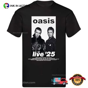 Oasis Live 25 Tour Dates T-Shirt