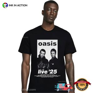 Oasis Live 25 Tour Dates T-Shirt
