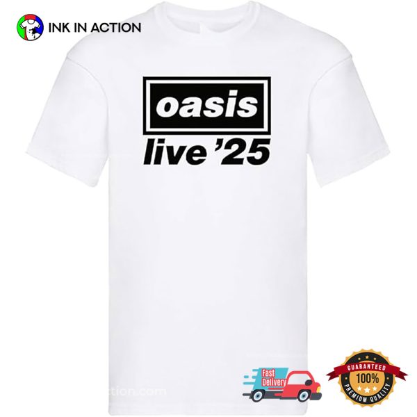 Oasis Live 25 Tour Merch Logo T-shirt