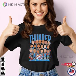 Oklahoma City Thunder Champions 2025 Animation T shirt 3