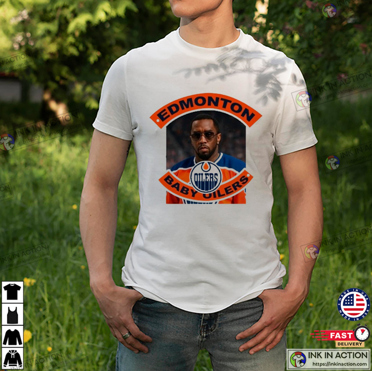 P Diddy Edmonton Baby Oilers T-Shirt