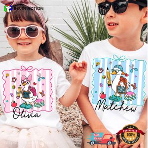 Personalized Back To School Goose Matching T-shirt