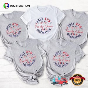 Personalized July 4th Family Celebration Family T-Shirt