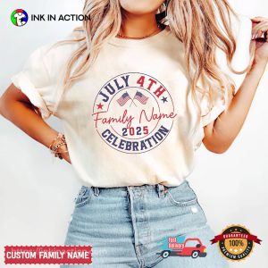 Personalized July 4th Family Celebration Family T-Shirt