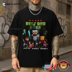 Personalized Minecraft Best Dad Ever Shirt