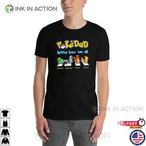Personalized PokeDad Cute Pokemon Fathers Day Shirt