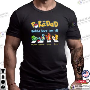 Personalized PokeDad Cute Pokemon Fathers Day Shirt