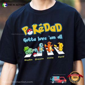 Personalized PokeDad Cute Pokemon Fathers Day Shirt 3