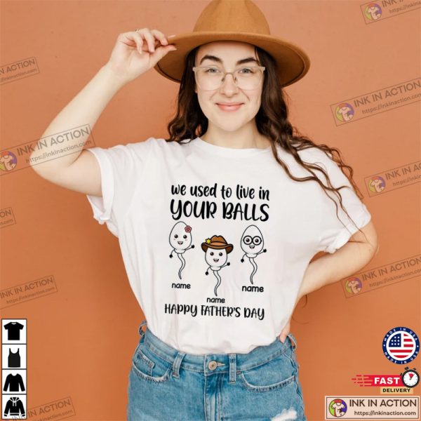 Personalized Sperms Shirt funny dad gifts