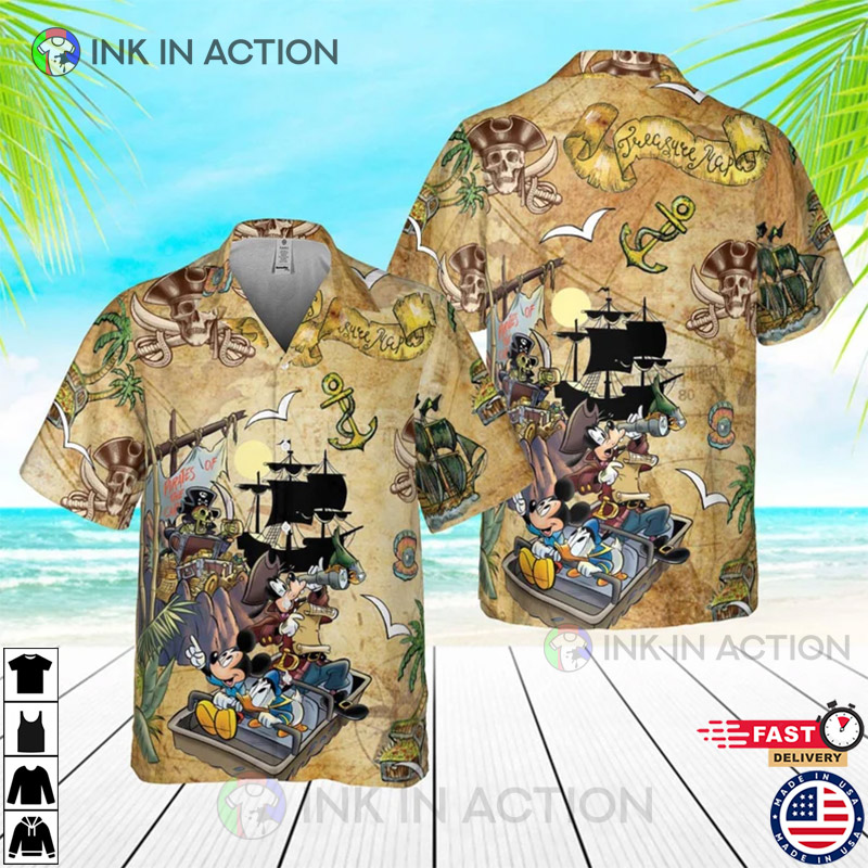 Pirated of the Caribbean Mickey and Friends Hawaiian Shirt