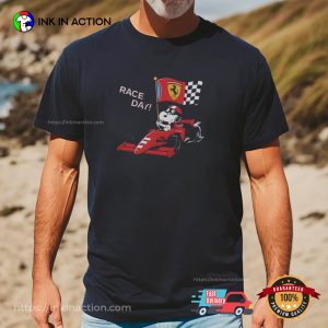 Race Day Cute Snoopy Ferrari Shirt 3