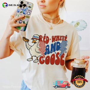 Red White And Goose 4th Of July Shirt 2