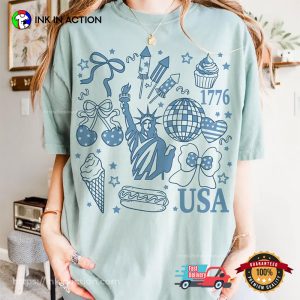 Retro 4th Of July America Coquette Comfort Color Shirt