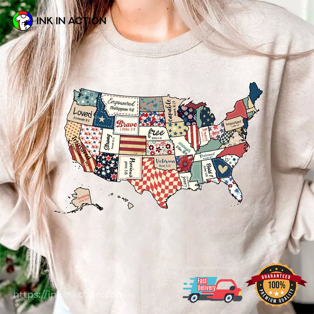 Retro America USA Map American 1776 T-shirt Retro America USA Map American 1776 T-shirt
