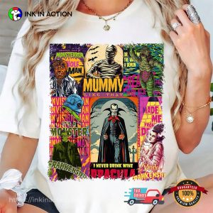 Retro Halloween Monsters Spooky T-shirt