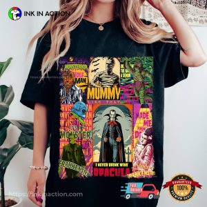 Retro Halloween Monsters Spooky T-shirt
