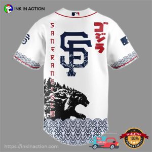 SF Giants X Godzilla King of Kaiju Baseball Jersey 2