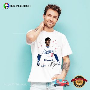 Shohei Ohtani Dodgers 17 Signature T-shirt
