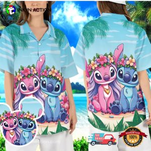 Stitch And Angel 3D HAWAII SHIRT