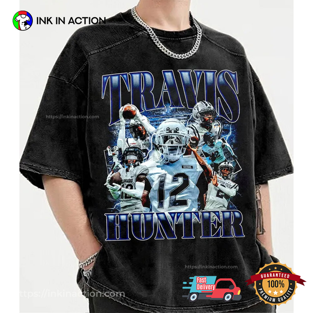 Travis Hunter Football Graphic T-shirt Travis Hunter Football Graphic T-shirt