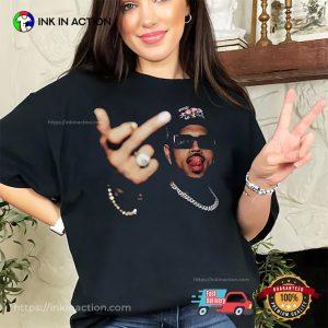 Vintage Chris Brown Middle Finger Music tour Concert 2025 T-shirt