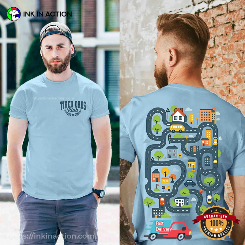 Vintage Tired Dads Club Happy Fathers Day 2 Sided Shirt Vintage Tired Dads Club Happy Fathers Day 2 Sided Shirt