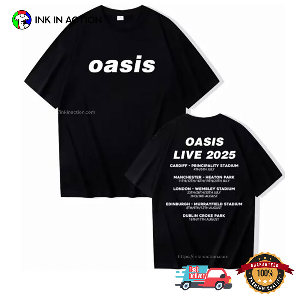 Oasis Live 25 Tour 2025 T-shirt Oasis Live 25 Tour 2025 T-shirt