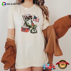 4th Of July Frog Drinking Beer Comfort Colors Tee