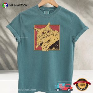 90s Cat Bite Japanese Horror Anime Comfort Colors T-shirt