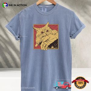 90s Cat Bite Japanese Horror Anime Comfort Colors T shirt 2
