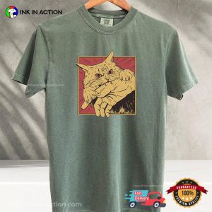 90s Cat Bite Japanese Horror Anime Comfort Colors T shirt 3