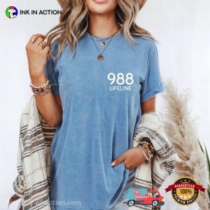 988 Lifeline Mental Health Matters 2-sided Comfort Colors T-shirt
