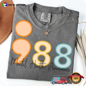 988 Mental Health Awareness Comfort Colors T shirt 2