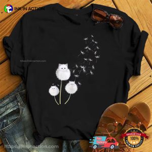 Adorable Fluffy Cat Dandelion T shirt 3