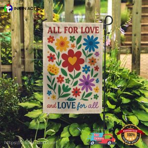 All For Love And Love For All Floral Love Pride Flag