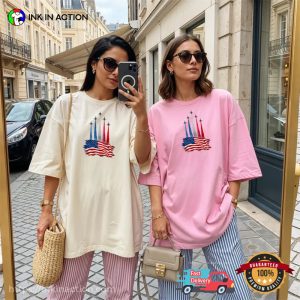 American Flag Jet Flyover Comfort Colors Tee American Flag Jet Flyover Comfort Colors Tee