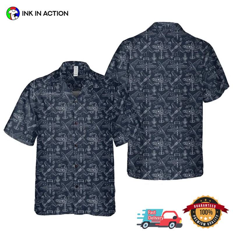 Aviation Plane Script Hawaiian Shirt Aviation Plane Script Hawaiian Shirt
