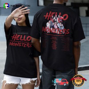BABYMONSTER Hello Monsters Tour Dates 2 Sided Shirt